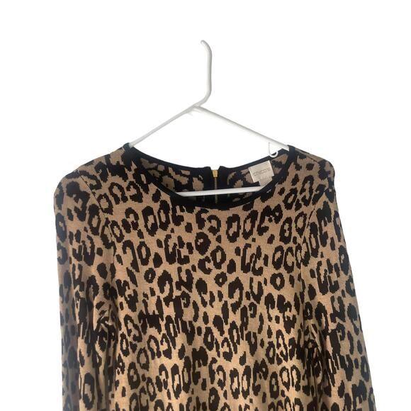 Chico's Women's Size 0 XS Cheetah Brown Long Sleeve Viscose Top - Picture 4 of 12